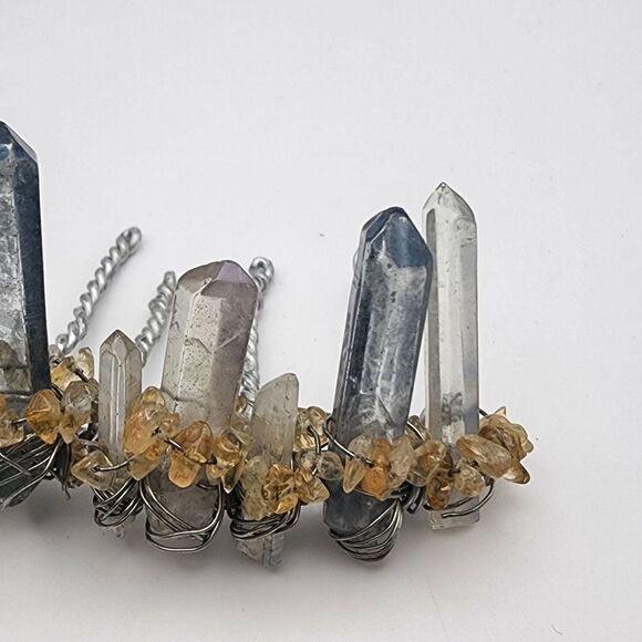 Aurora Borealis Coated Quartz & Citrine Crown main image 4